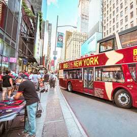 Nowy Jork: wycieczka autobusowa hop-on hop-off Sightseeing Tour by Open-top Bus