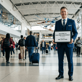 Transfer z lotniska Newark na Manhattan, 105 min oczekiwania