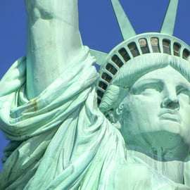 Nowy Jork: Statua Wolności i wyspa Ellis z promem